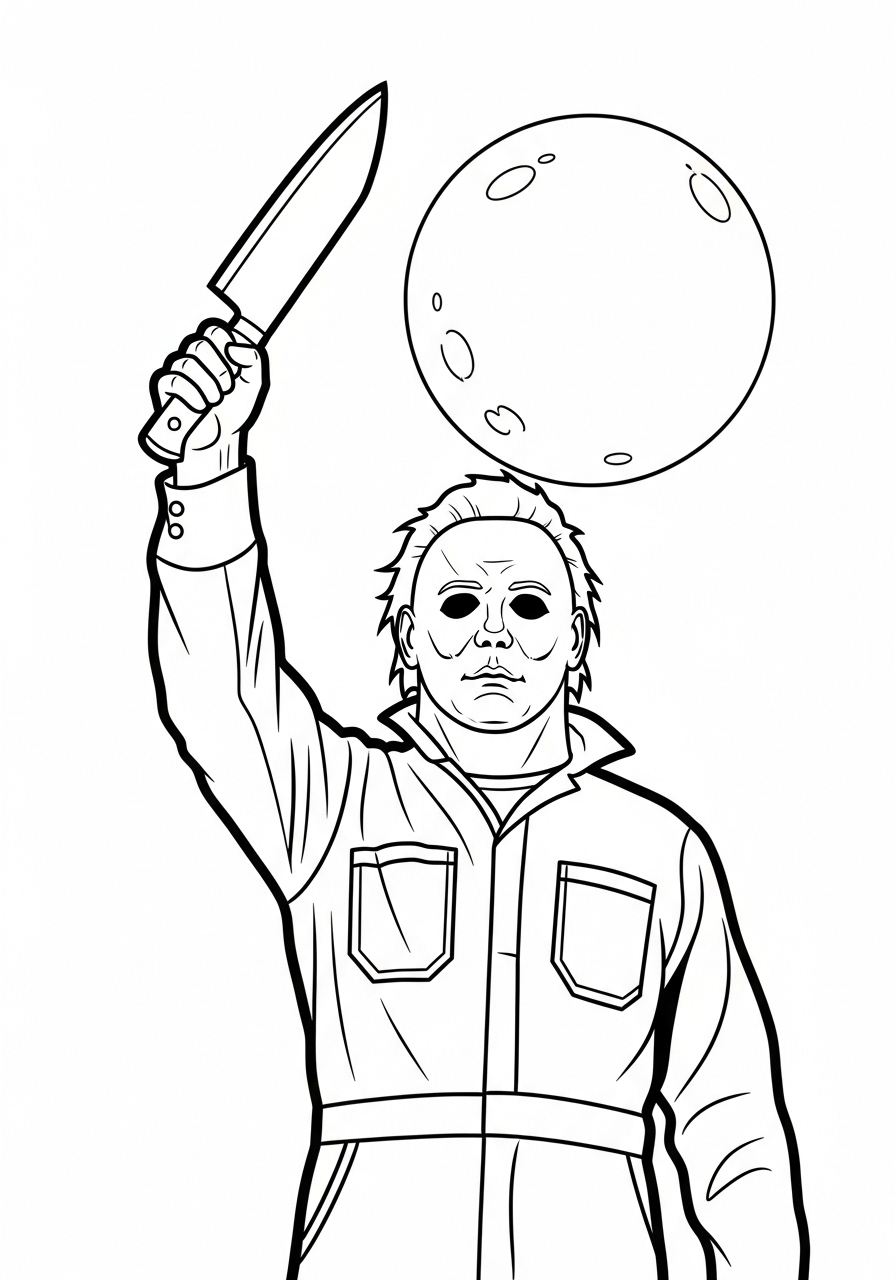 Michael Myers Coloring Pages 5 coloring pages for kids Michael Myers