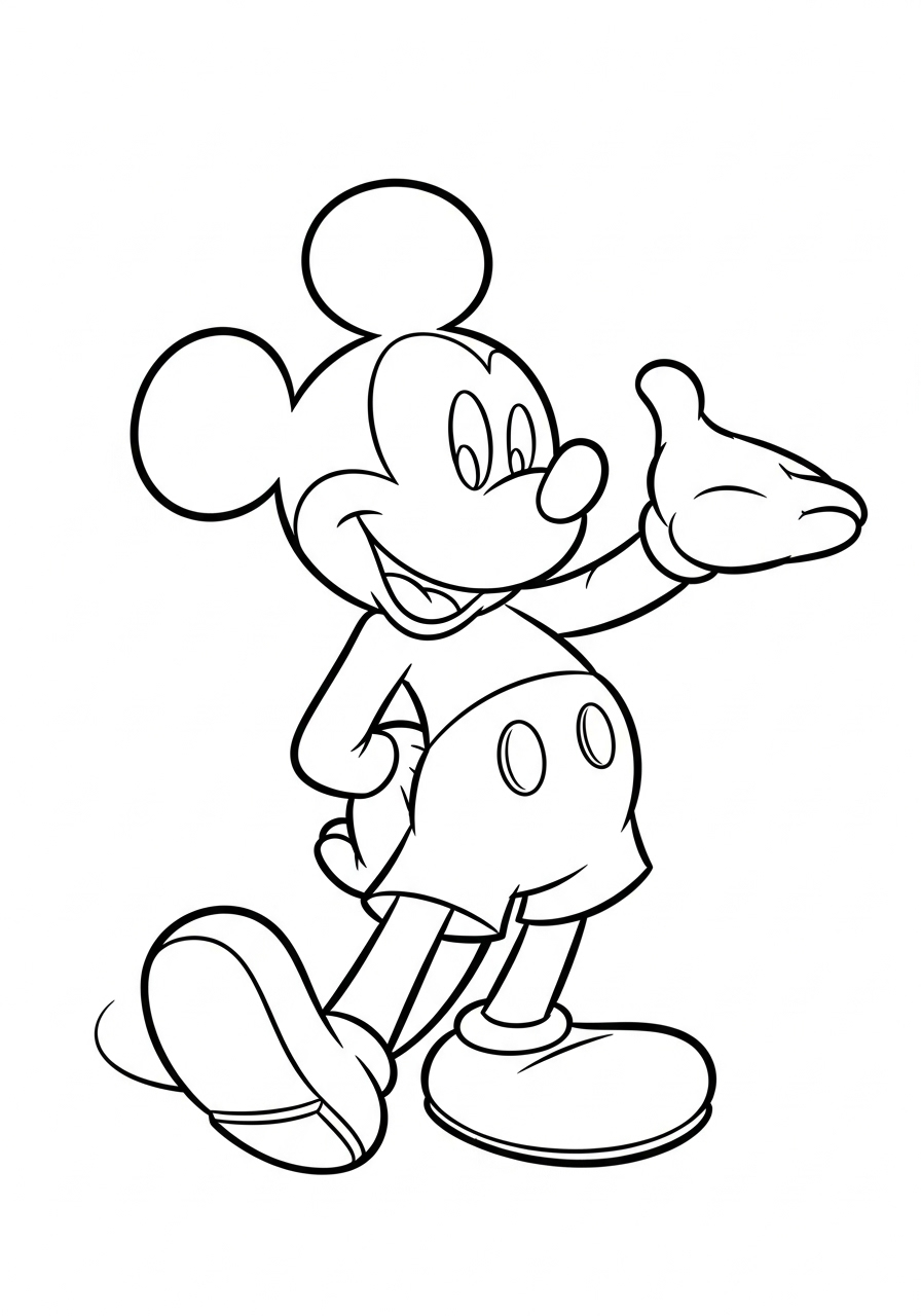 Mickey Mouse Coloring Pages 2 coloring pages for Mickey Mouse