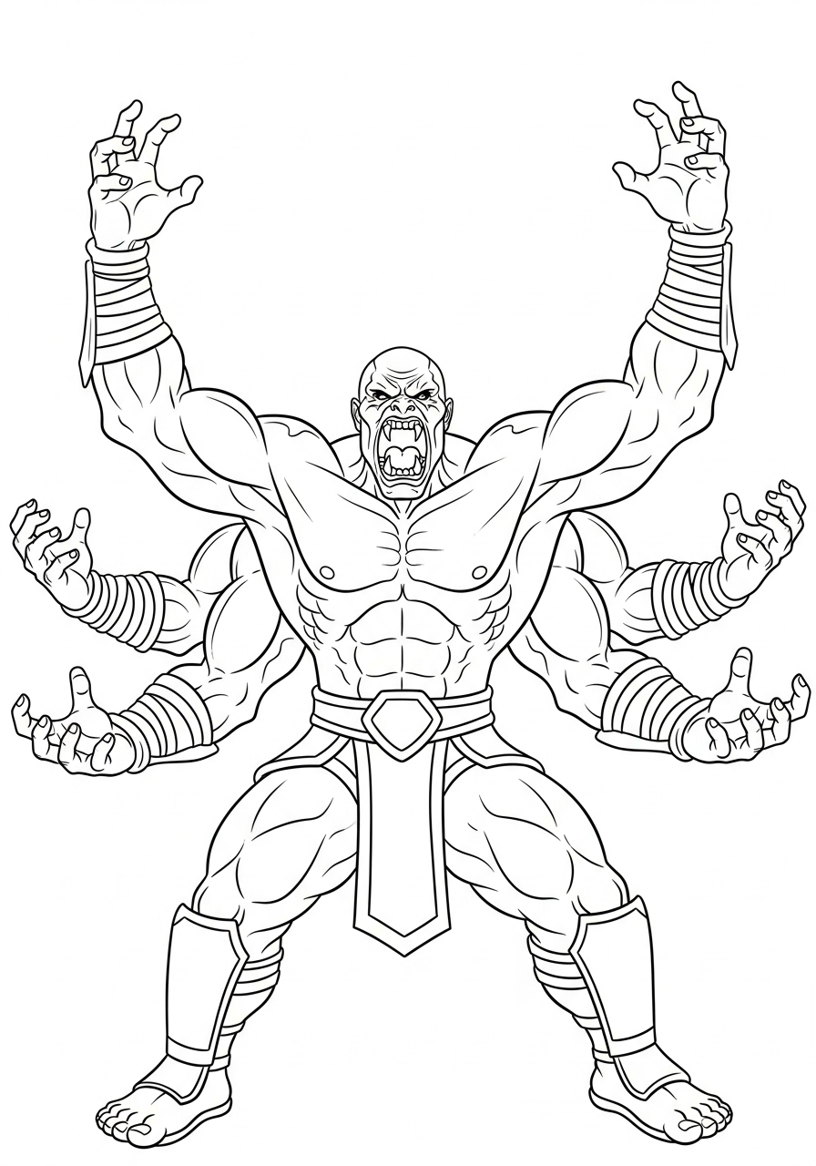 Mortal Kombat coloring pages for kids