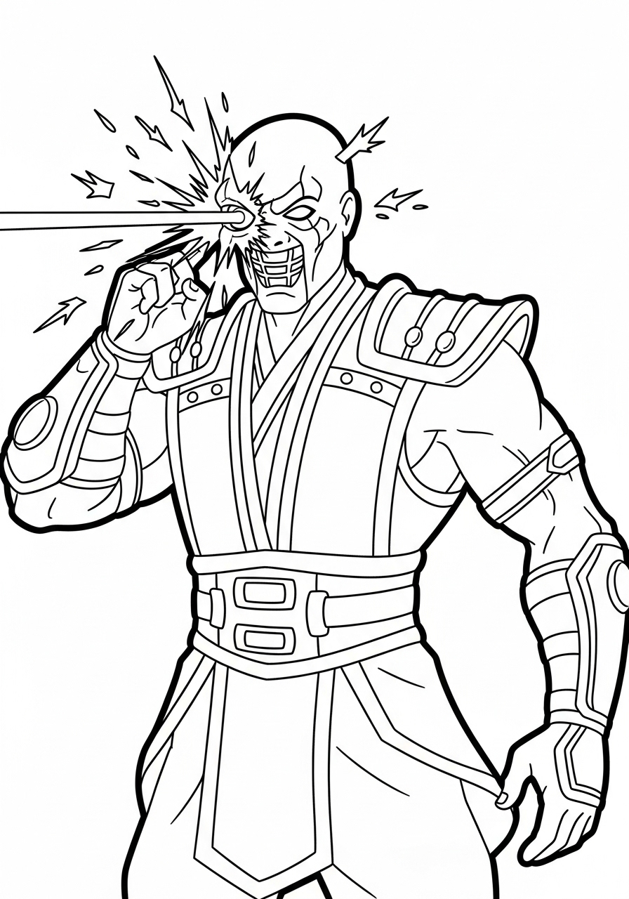 Mortal Kombat cards coloring pages