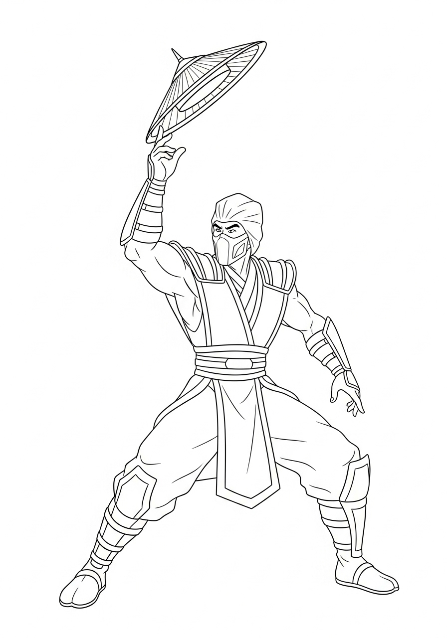 printable Mortal Kombat coloring pages for adults