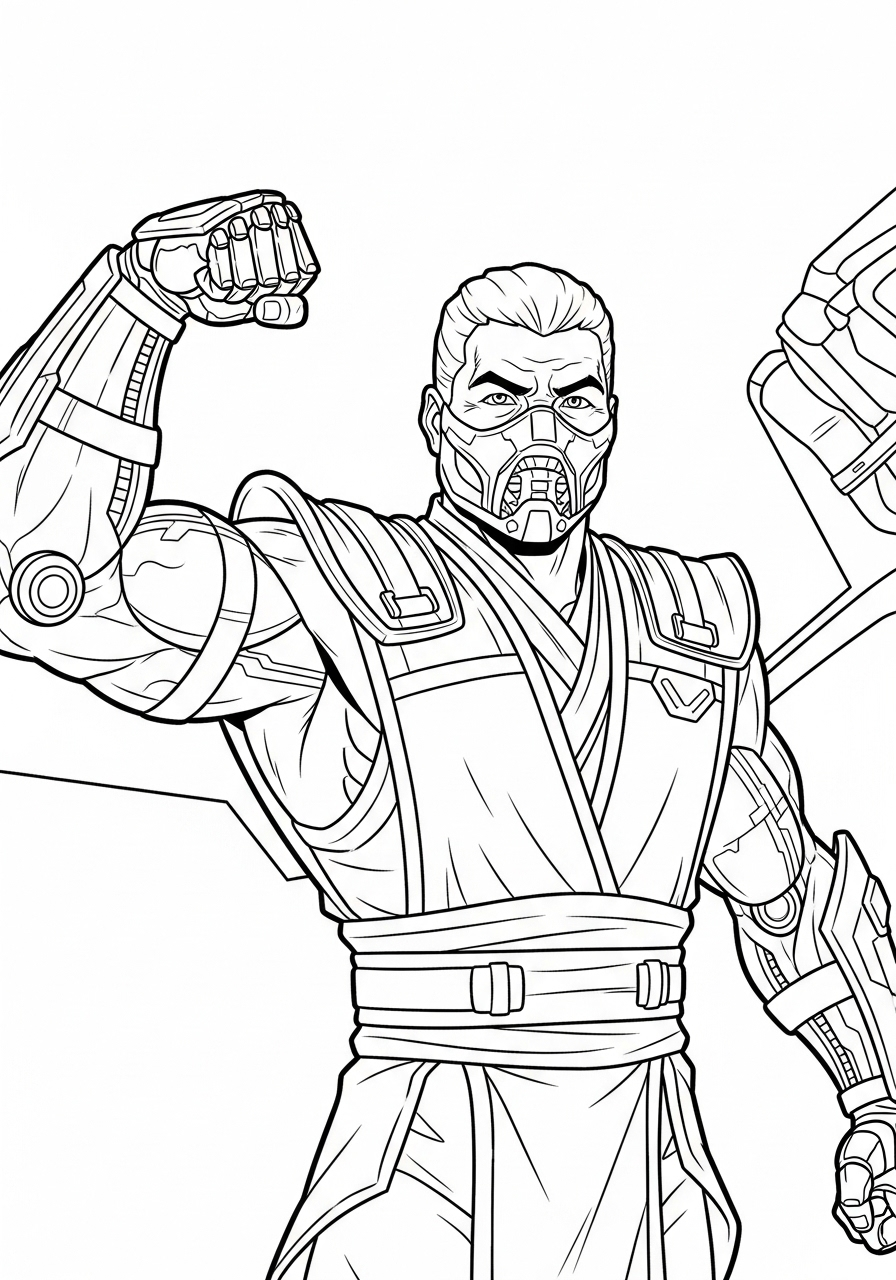 Mortal Kombat coloring pages for adults