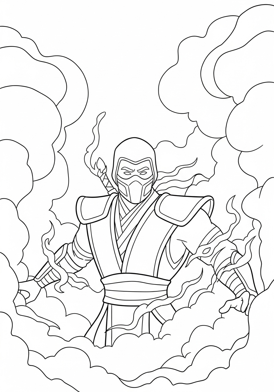 Mortal Kombat coloring pages for preschoolers
