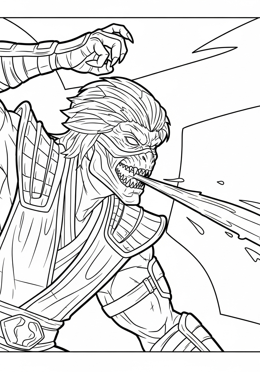 free printable coloring pages Mortal Kombat
