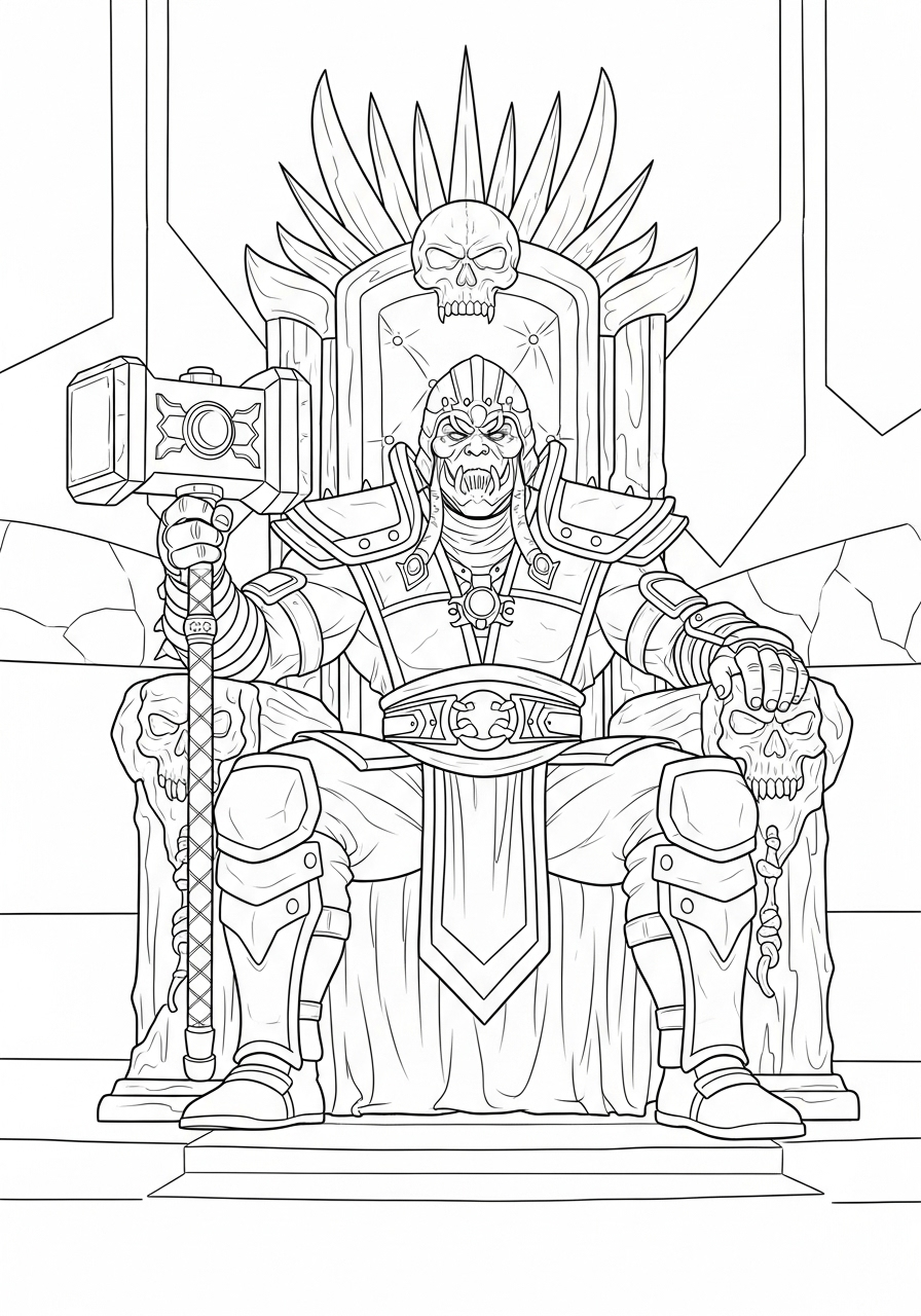 free Mortal Kombat tree coloring pages