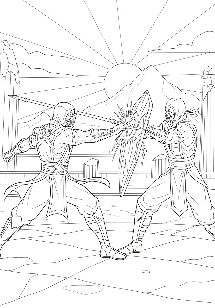 Mortal Kombat printable coloring pages