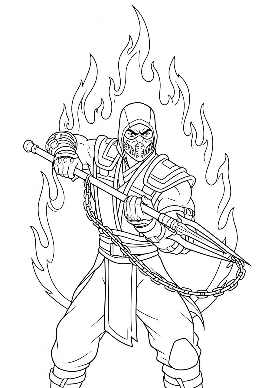 coloring pages Mortal Kombat