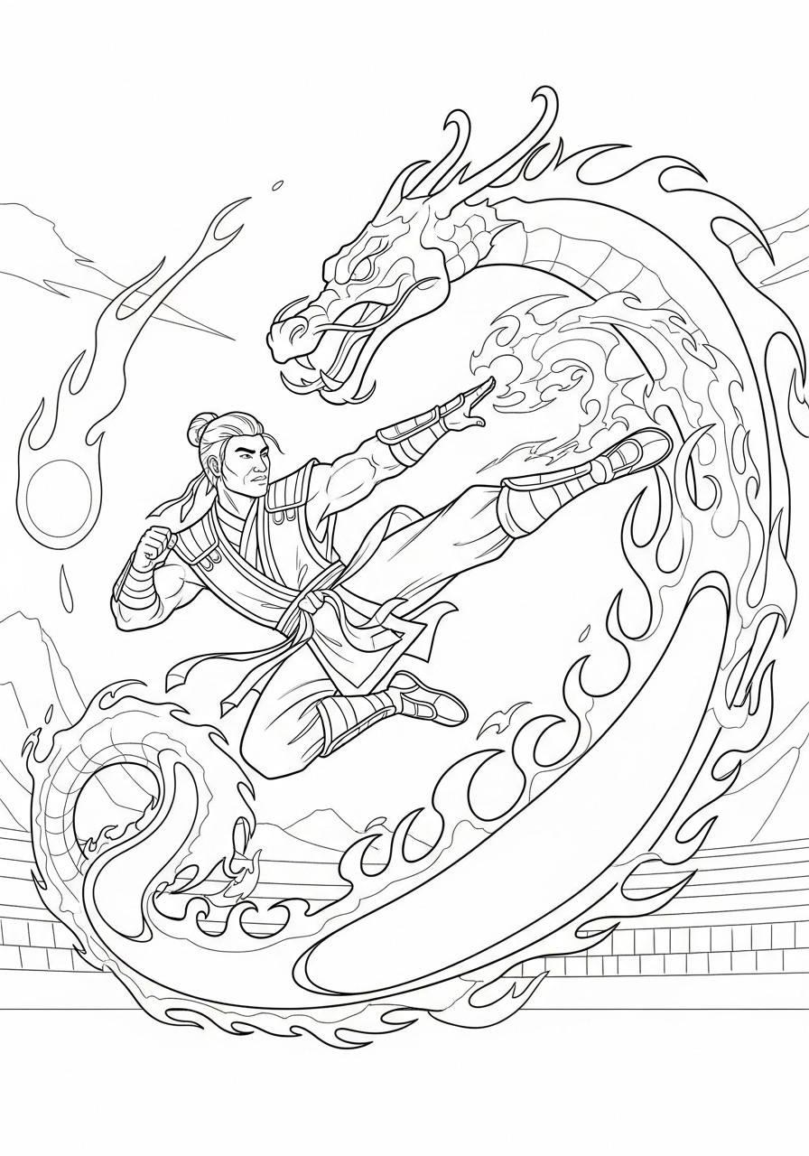 free adult Mortal Kombat coloring pages