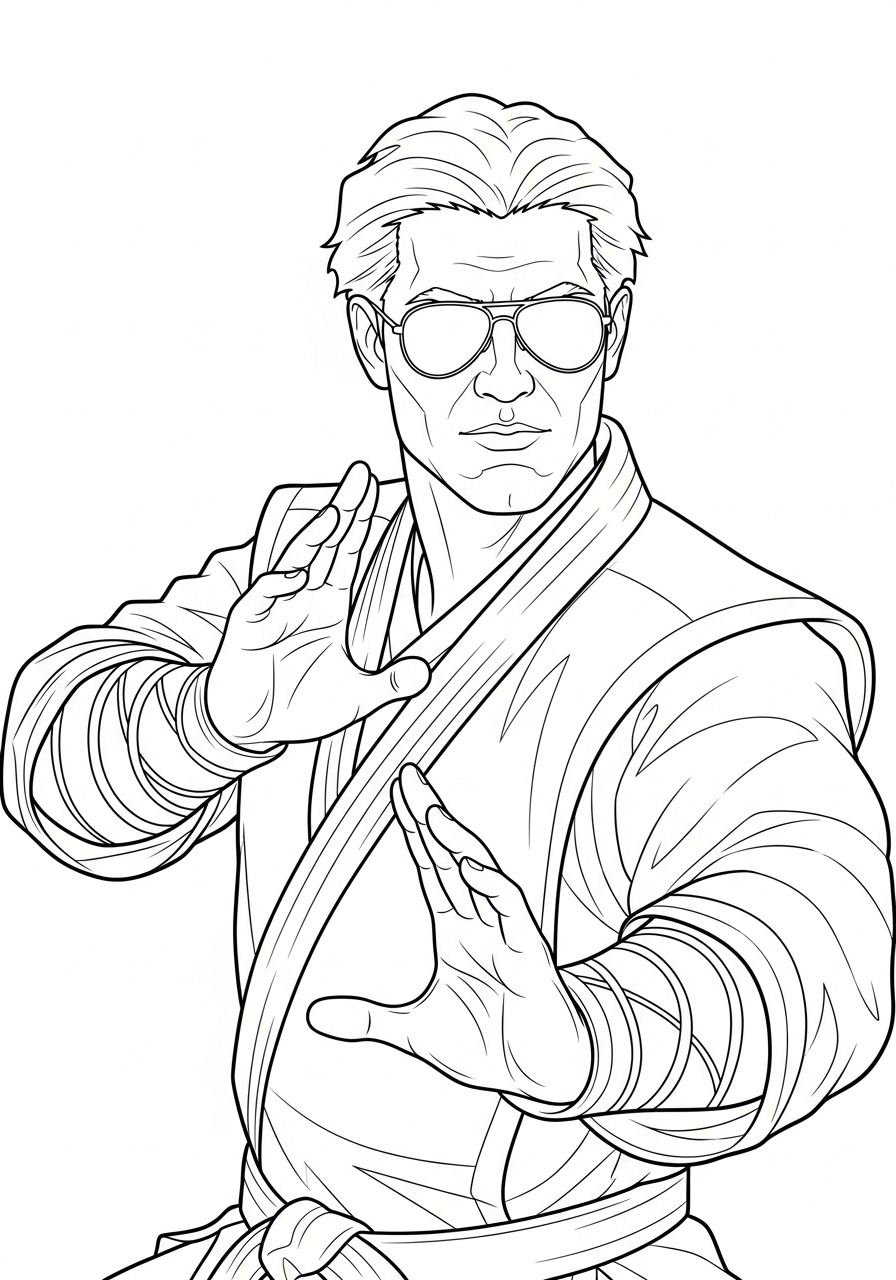 Mortal Kombat coloring pages easy