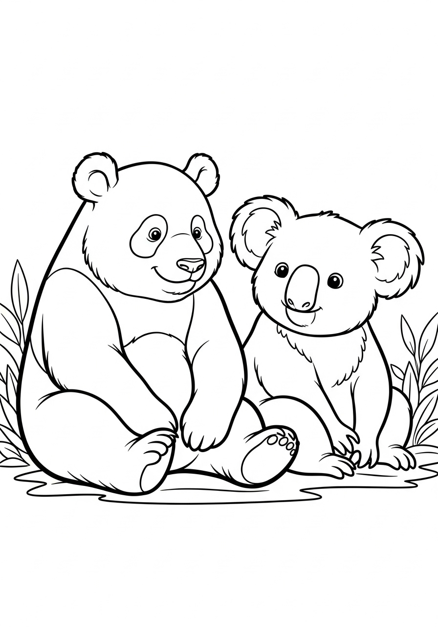 Panda Coloring Pages 20 free printable Panda coloring pages 1