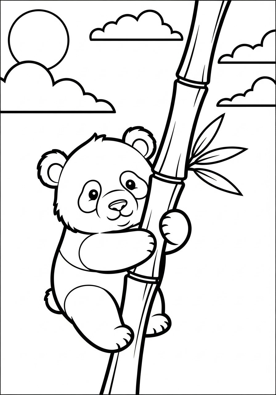 Panda Coloring Pages 3 free printable Panda coloring pages