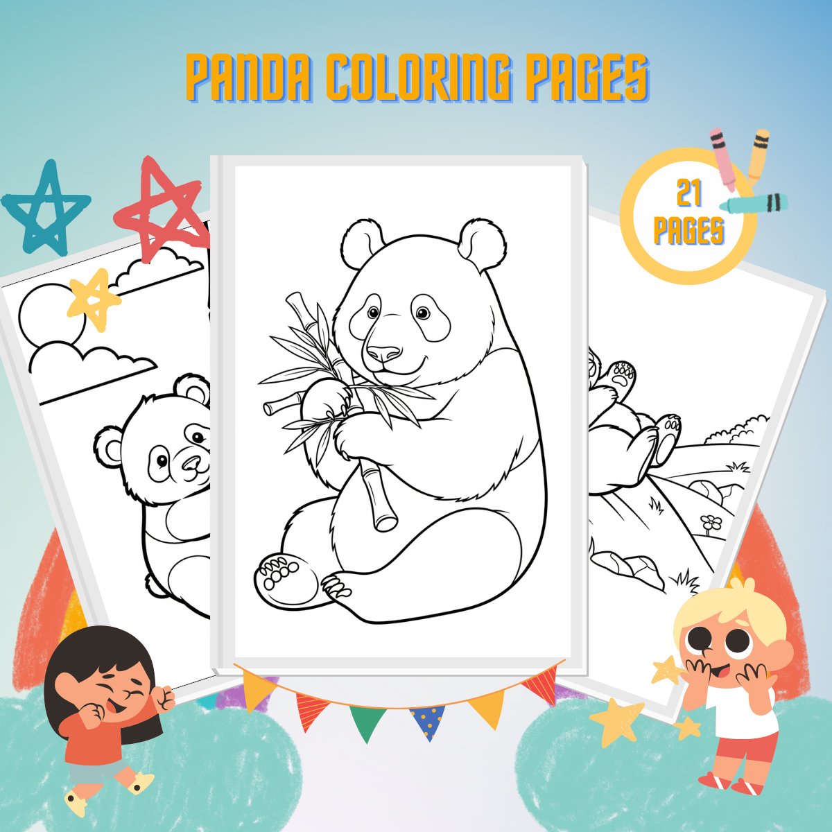 Panda Coloring Pages thumbnail