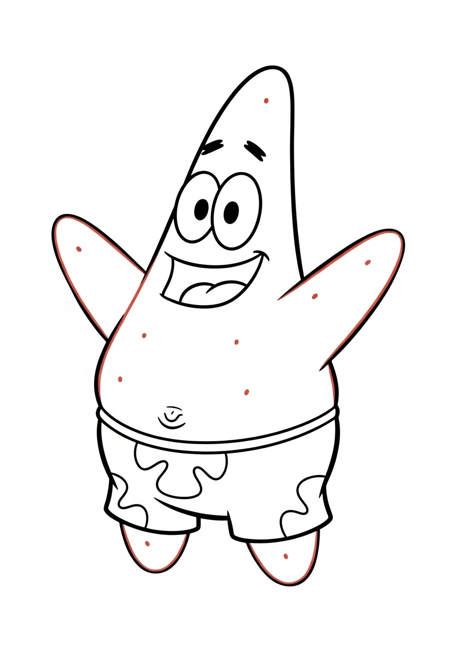 Patrick Star Coloring Pages 2 free coloring Patrick Star pages