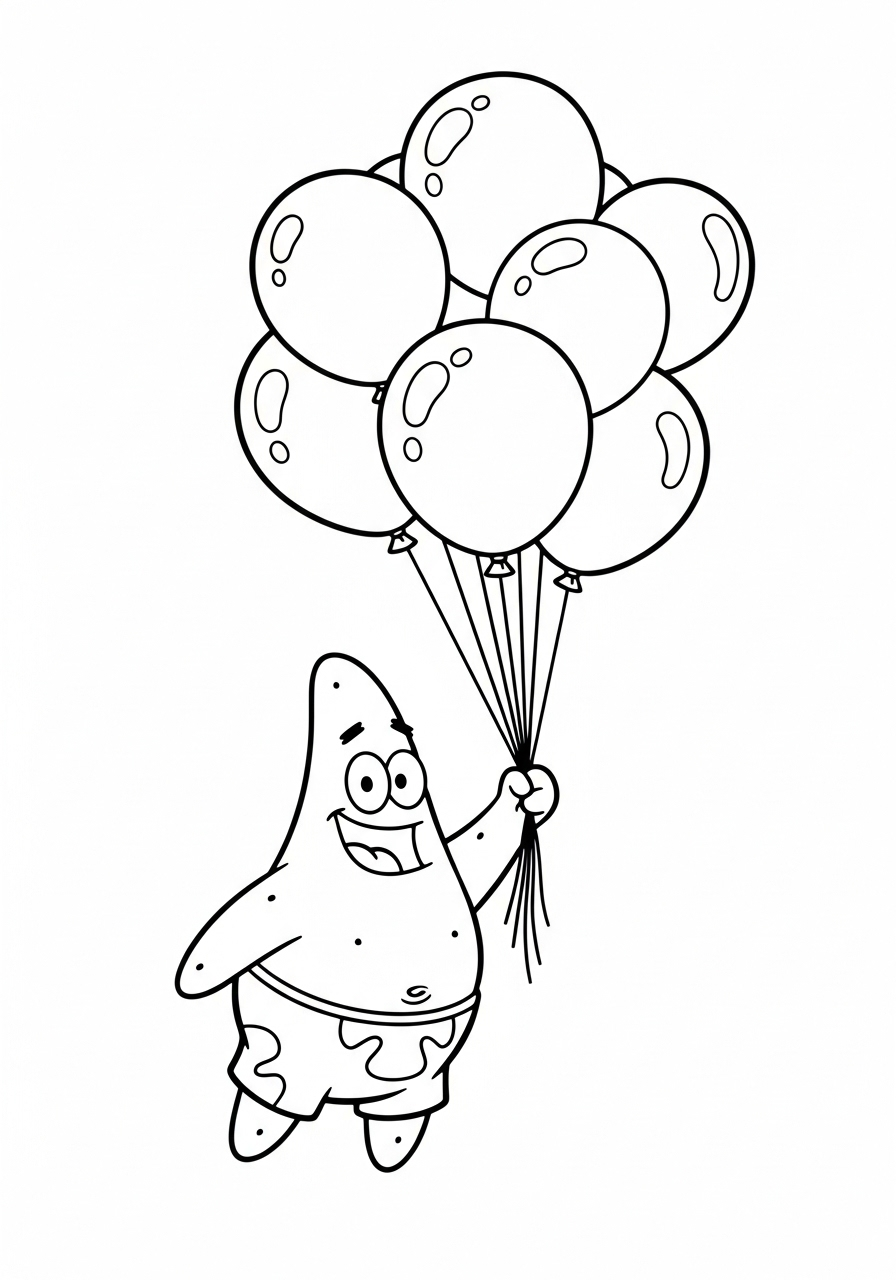 Patrick Star Coloring Pages 19 free Patrick Star tree coloring pages