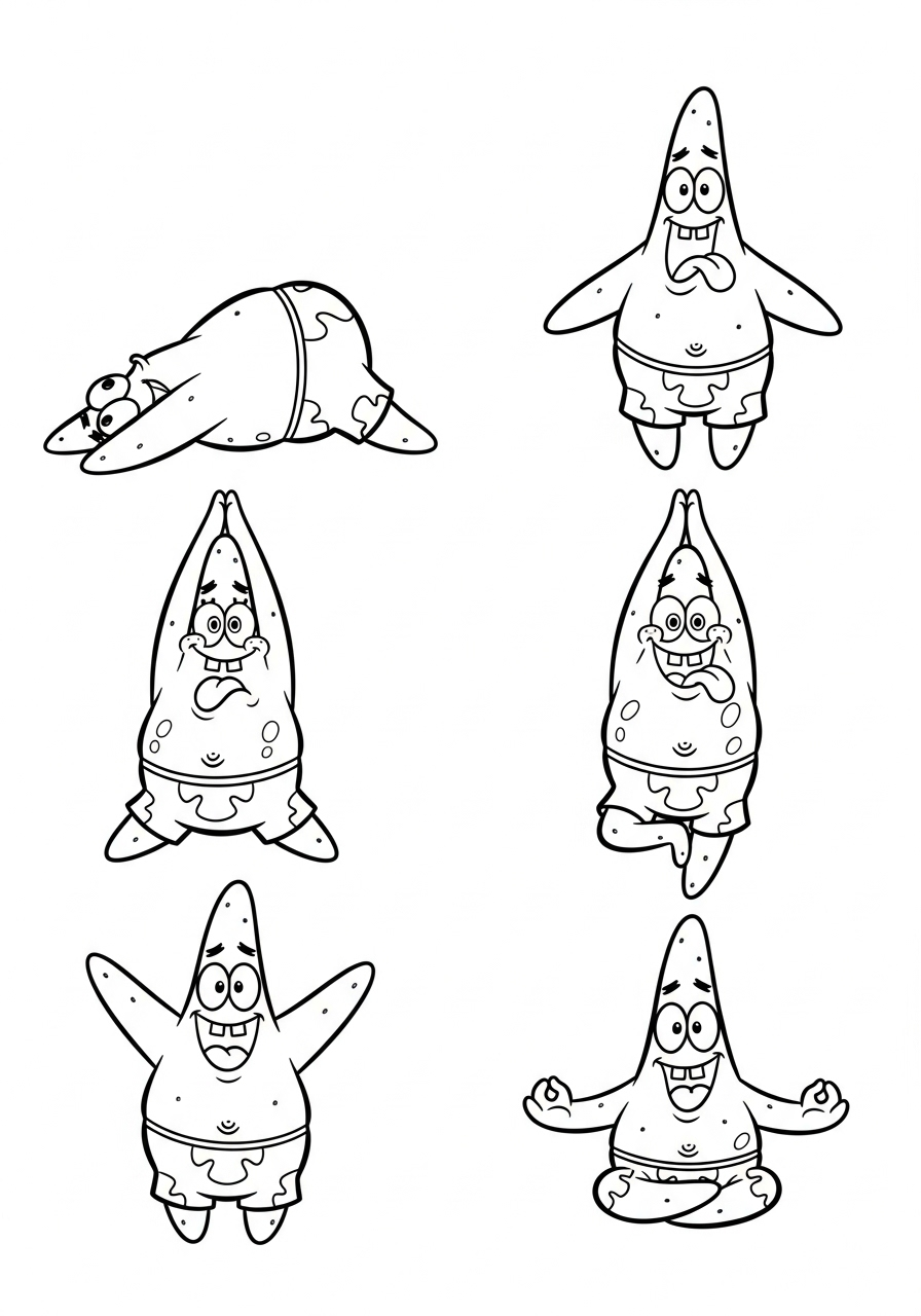 Patrick Star Coloring Pages 20 printable Patrick Star coloring pages for adults