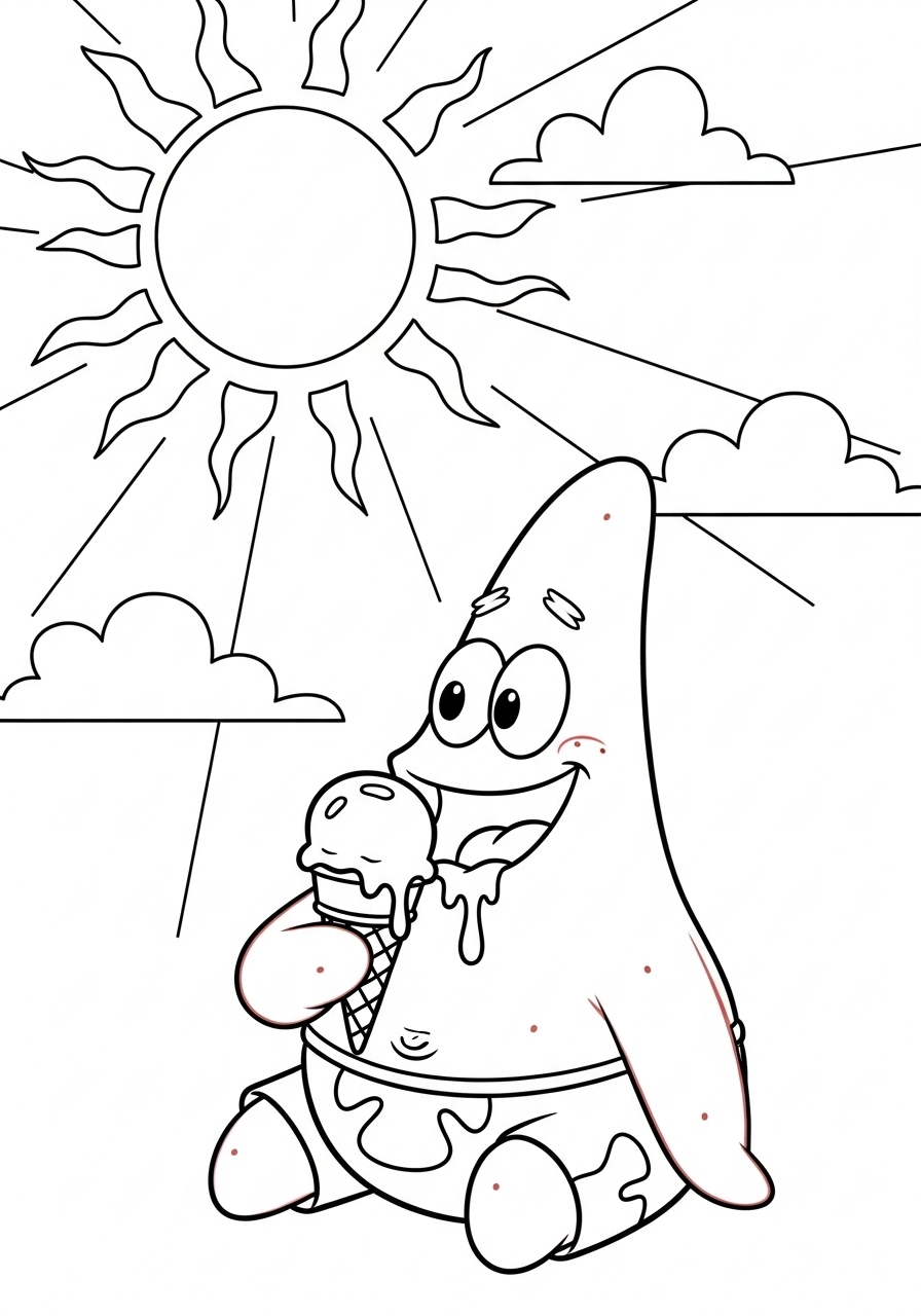 Patrick Star Coloring Pages 3 free Patrick Star coloring pages for adults