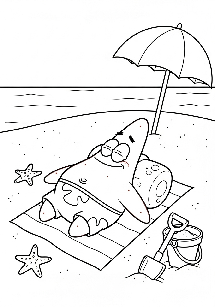 Patrick Star Coloring Pages 4 free Patrick Star coloring pages printable
