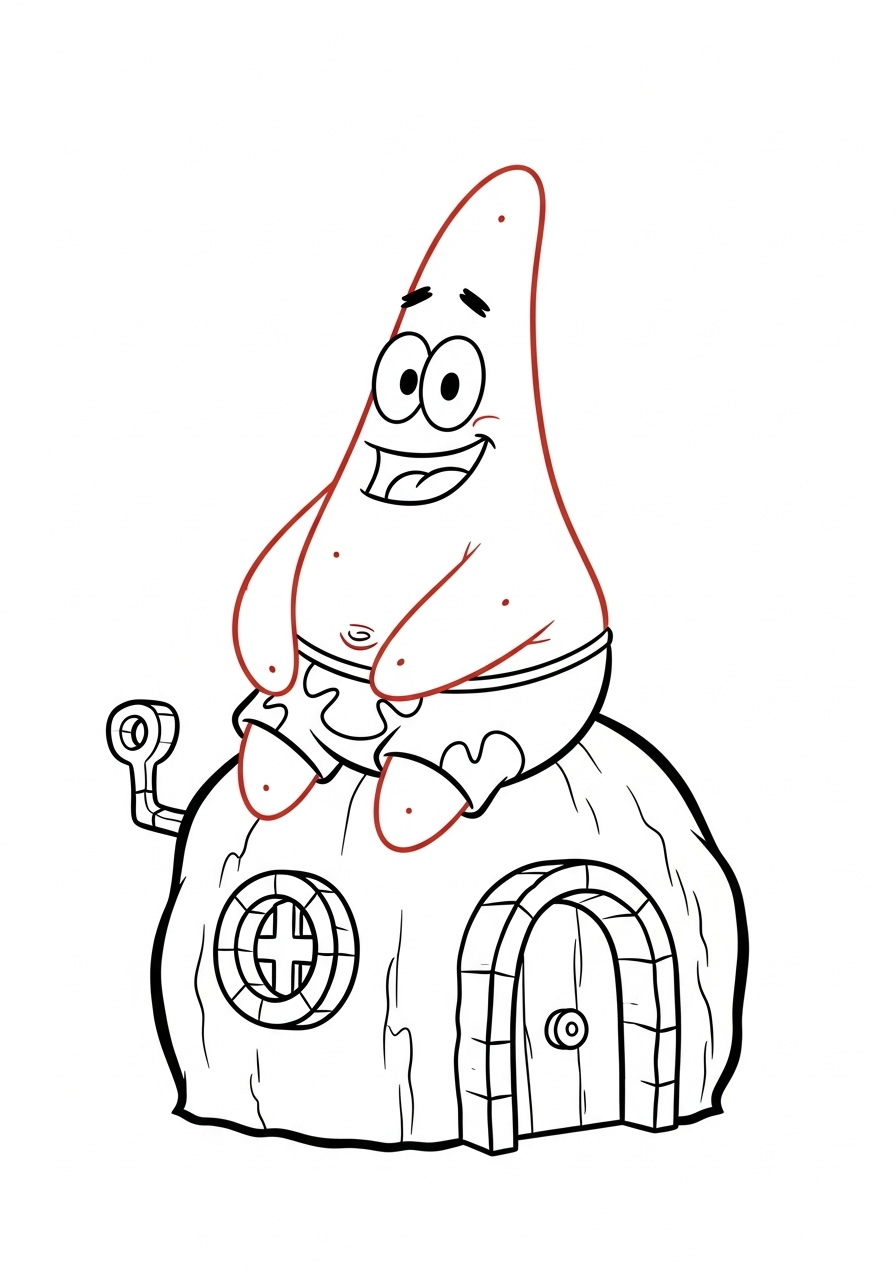Patrick Star Coloring Pages 8 free Patrick Star coloring pages for adults 1