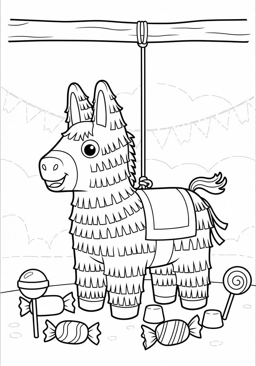 Piñata Coloring Pages 2 Piñata coloring pages pdf
