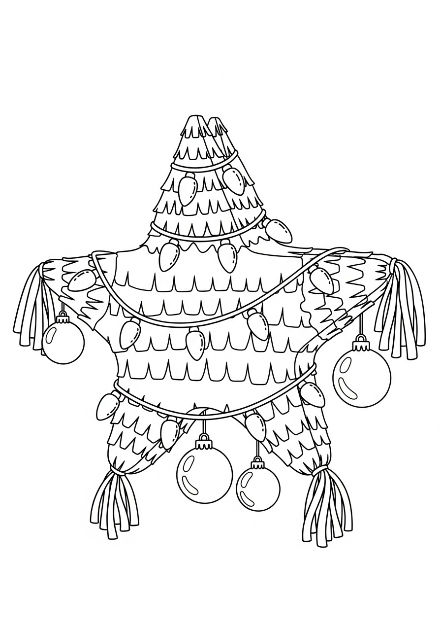 Piñata Coloring Pages 19 Piñata coloring pages for preschoolers