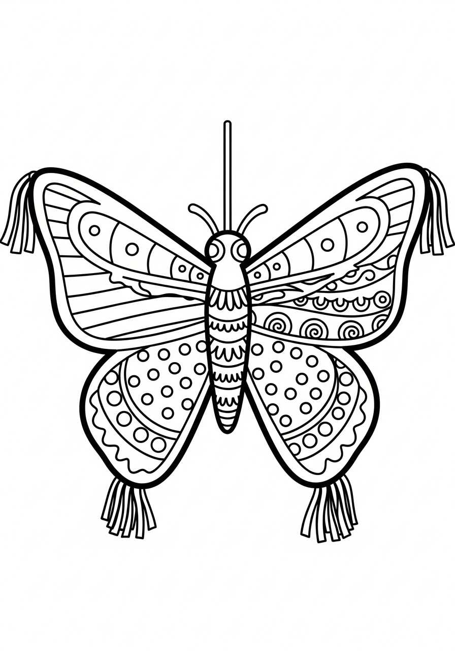 Piñata Coloring Pages 20 Piñata ornament coloring pages