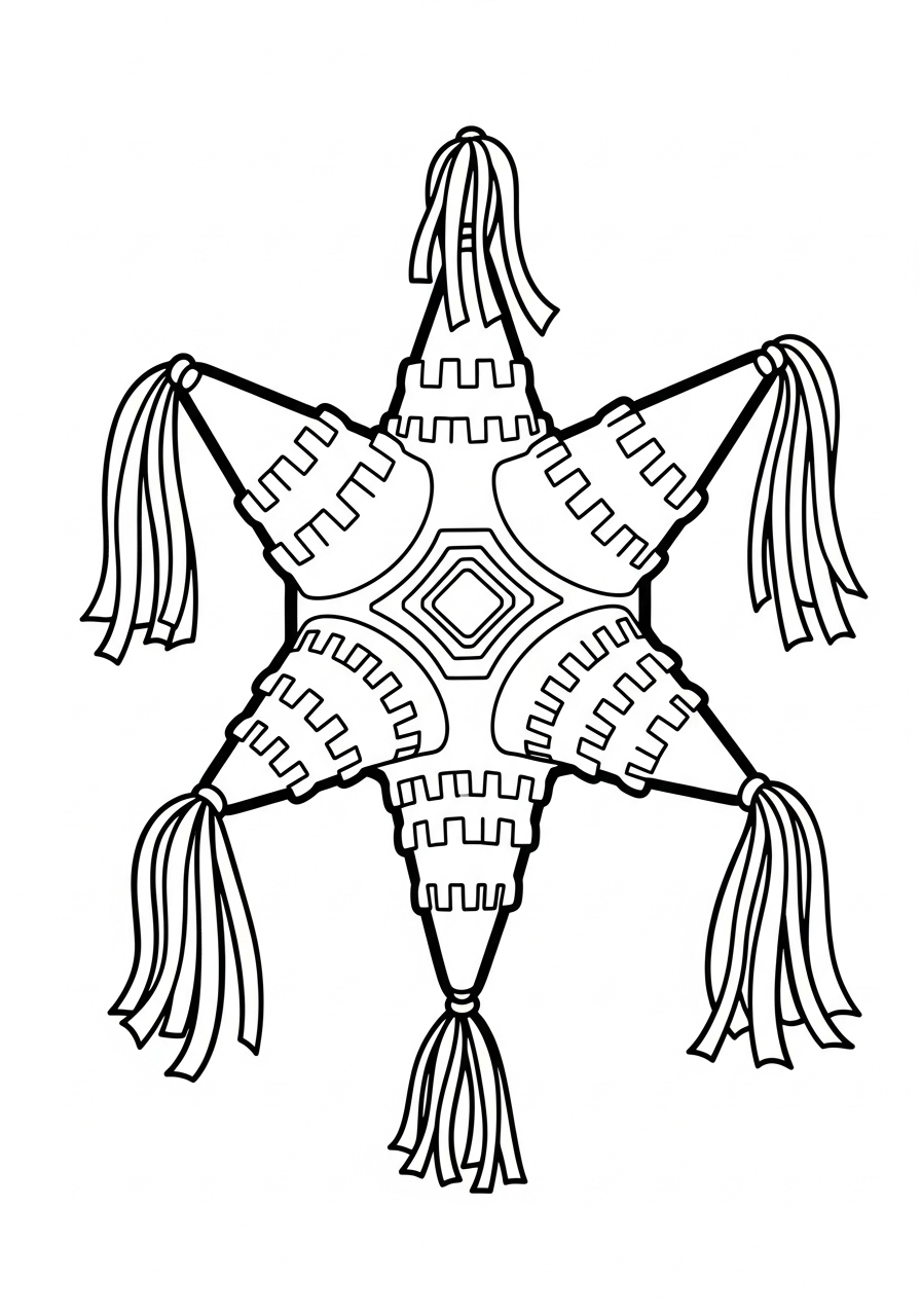 Piñata Coloring Pages 4 detailed Piñata coloring pages
