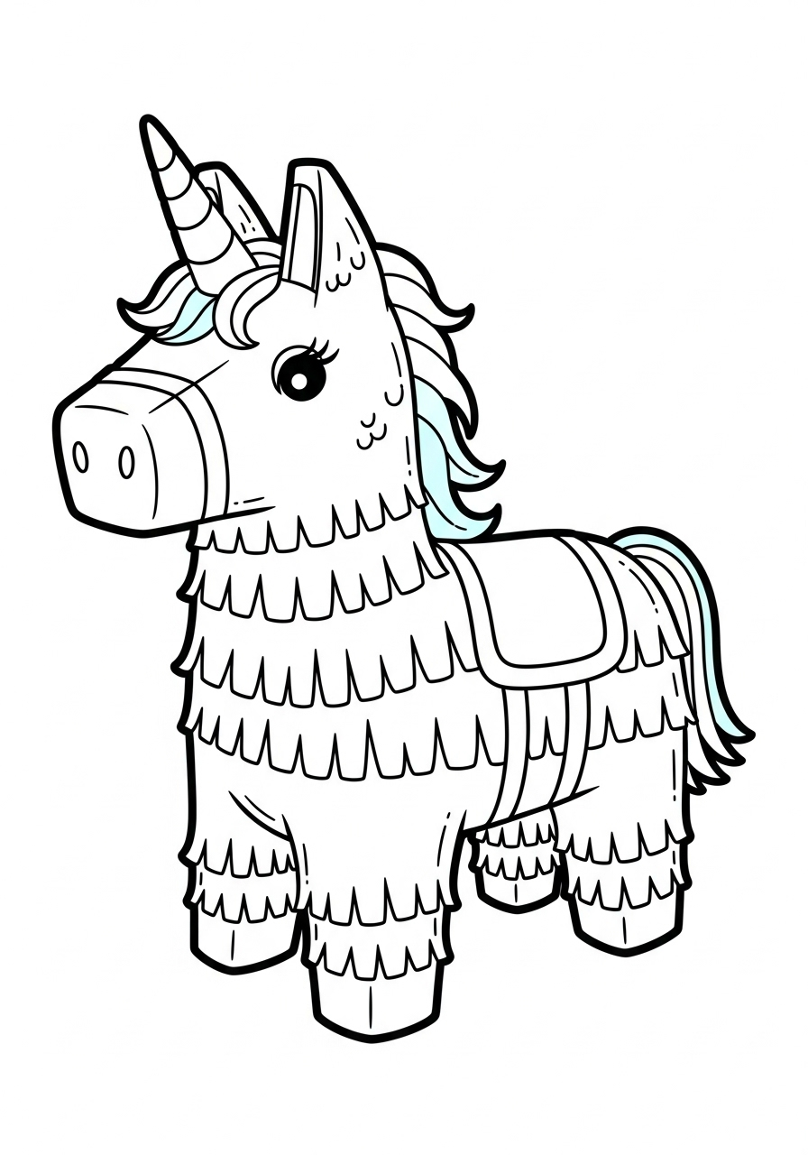 Piñata Coloring Pages 5 easy Piñata coloring pages