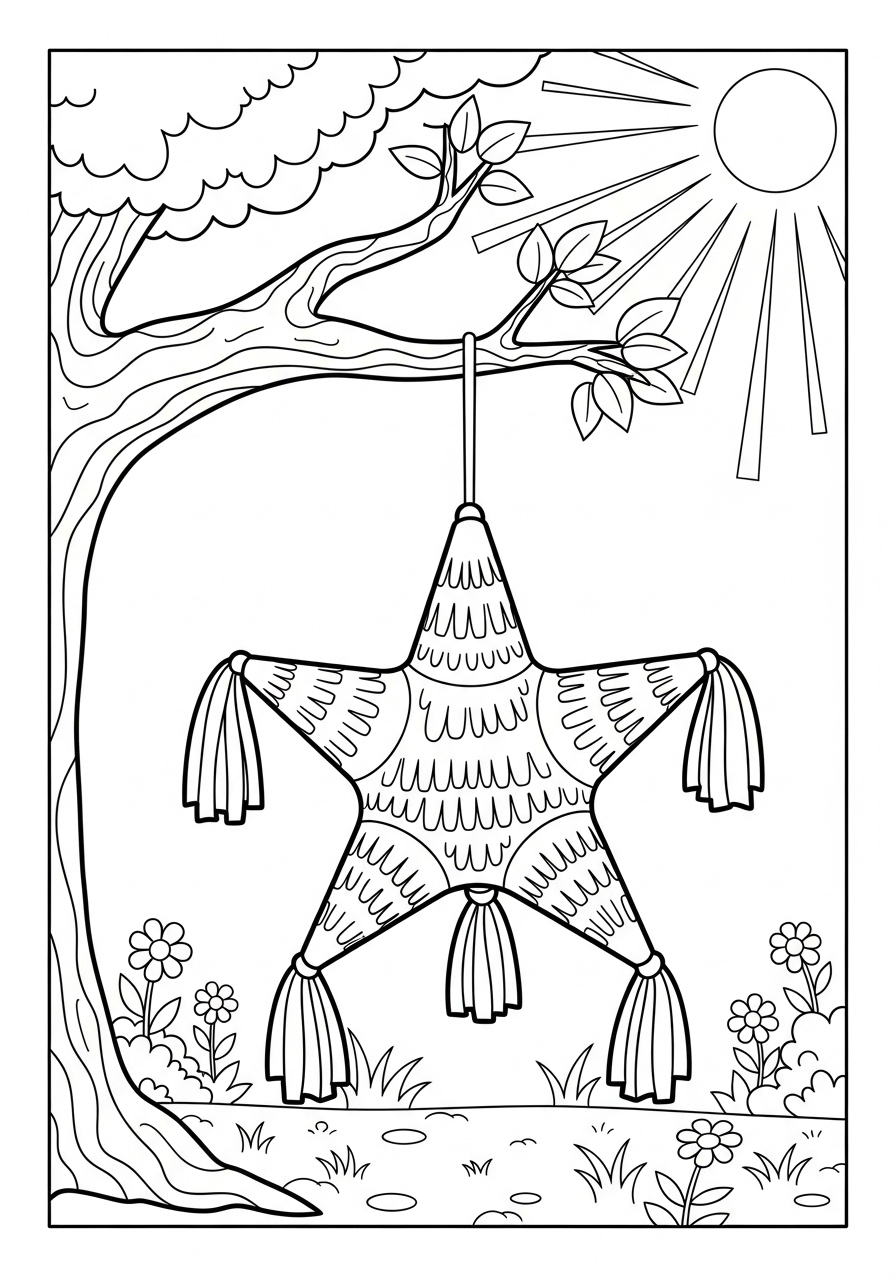 Piñata Coloring Pages 9 Piñata cards coloring pages