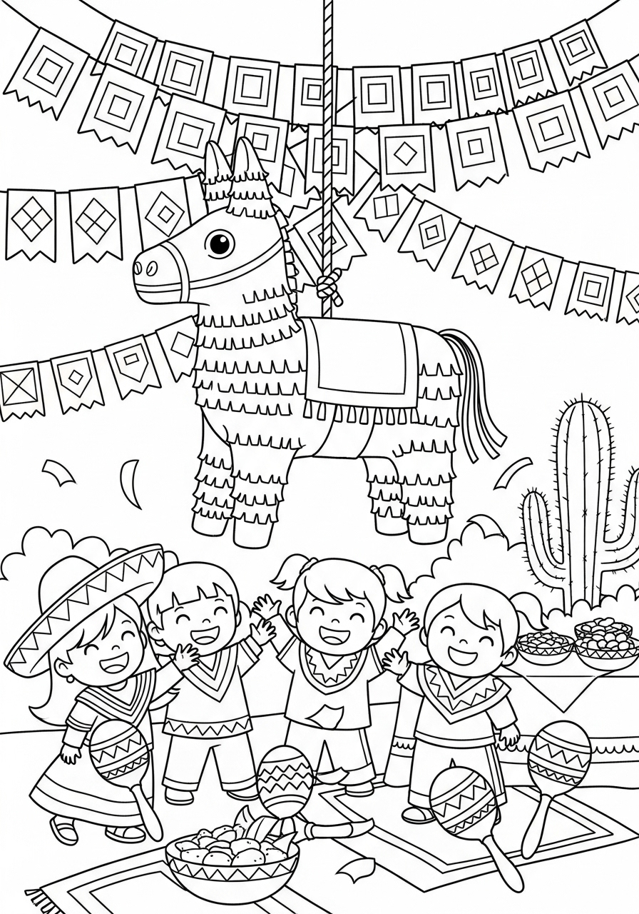 Piñata Coloring Pages 10 coloring pages Piñata