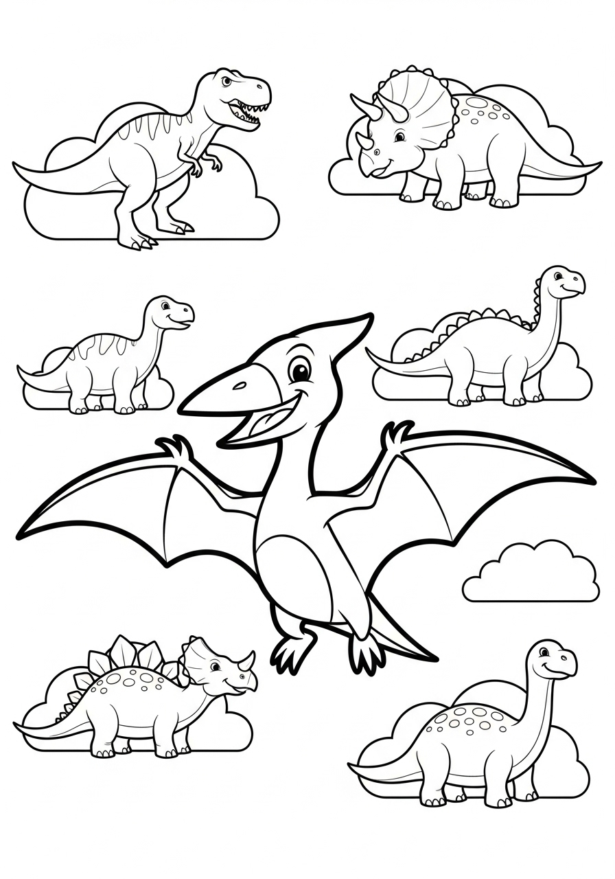Pterodactyl Coloring Pages 19 free printable Pterodactyl coloring pages 2