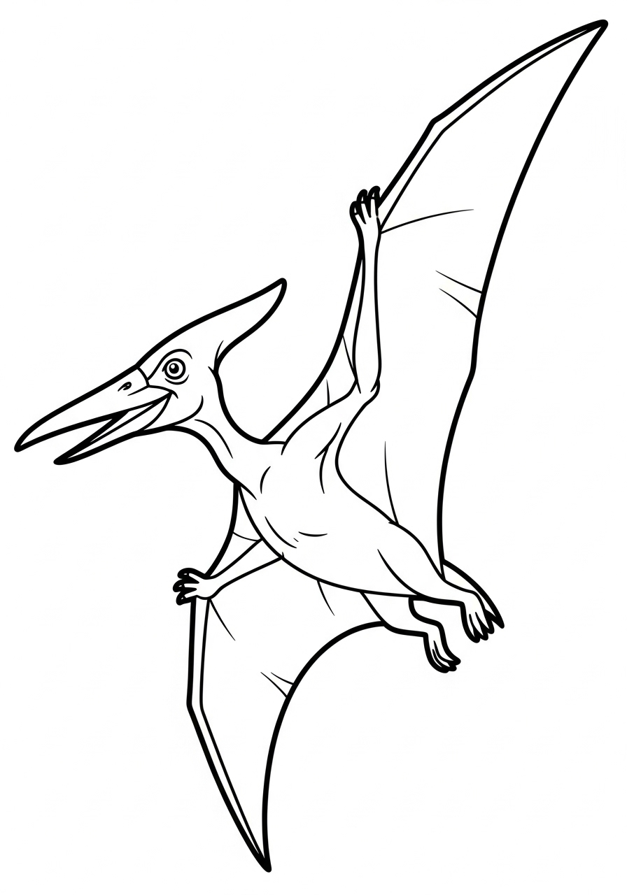 Pterodactyl Coloring Pages 3 Pterodactyl ornament coloring pages