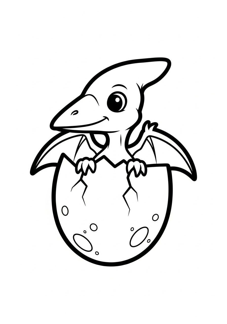 Pterodactyl Coloring Pages 4 Pterodactyl coloring pages easy