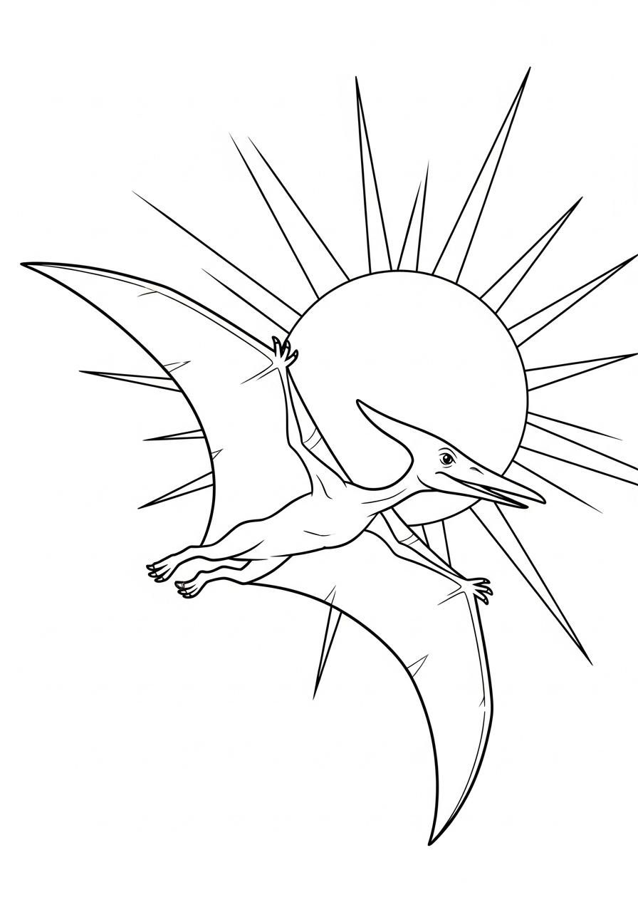 Pterodactyl Coloring Pages 6 free Pterodactyl coloring pages for kids