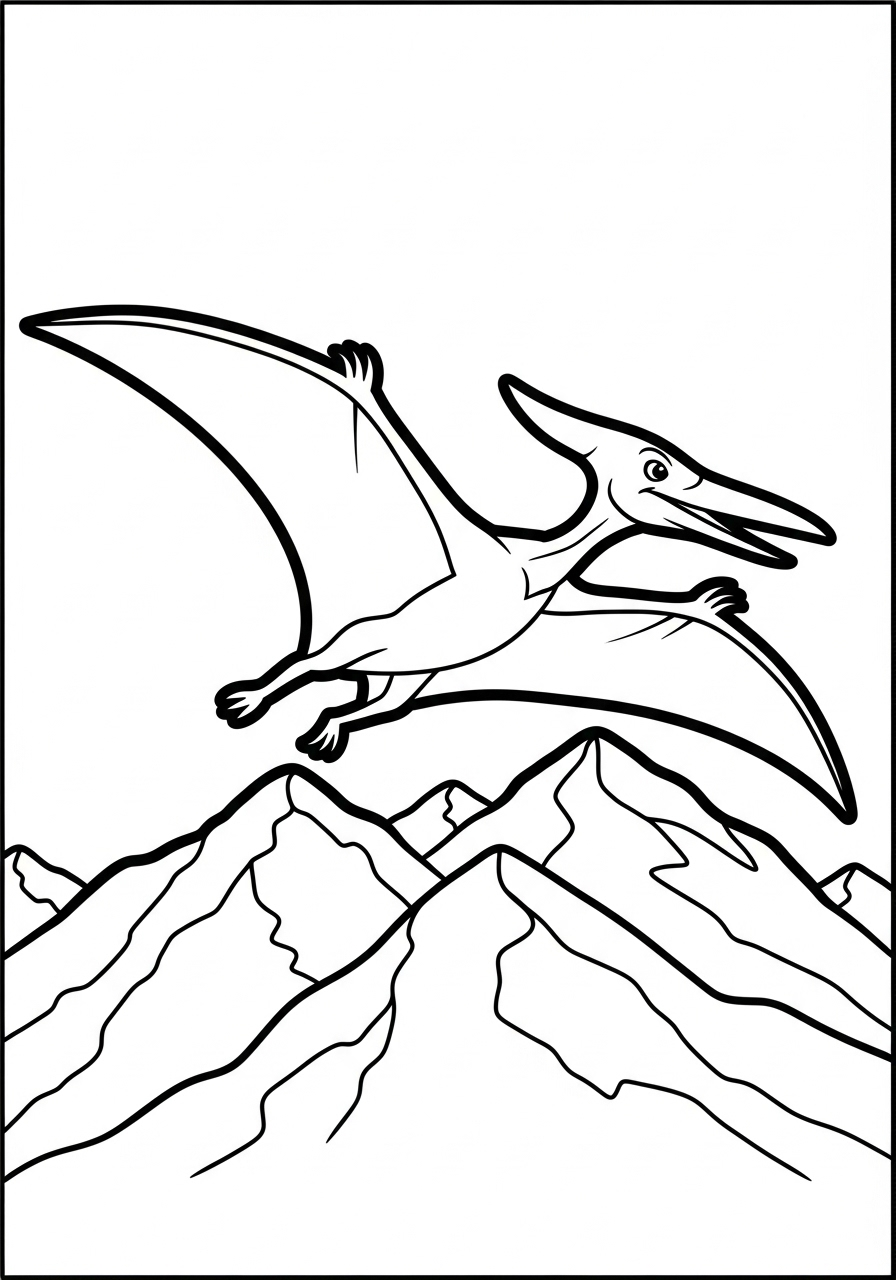 Pterodactyl Coloring Pages 8 merry Pterodactyl coloring pages