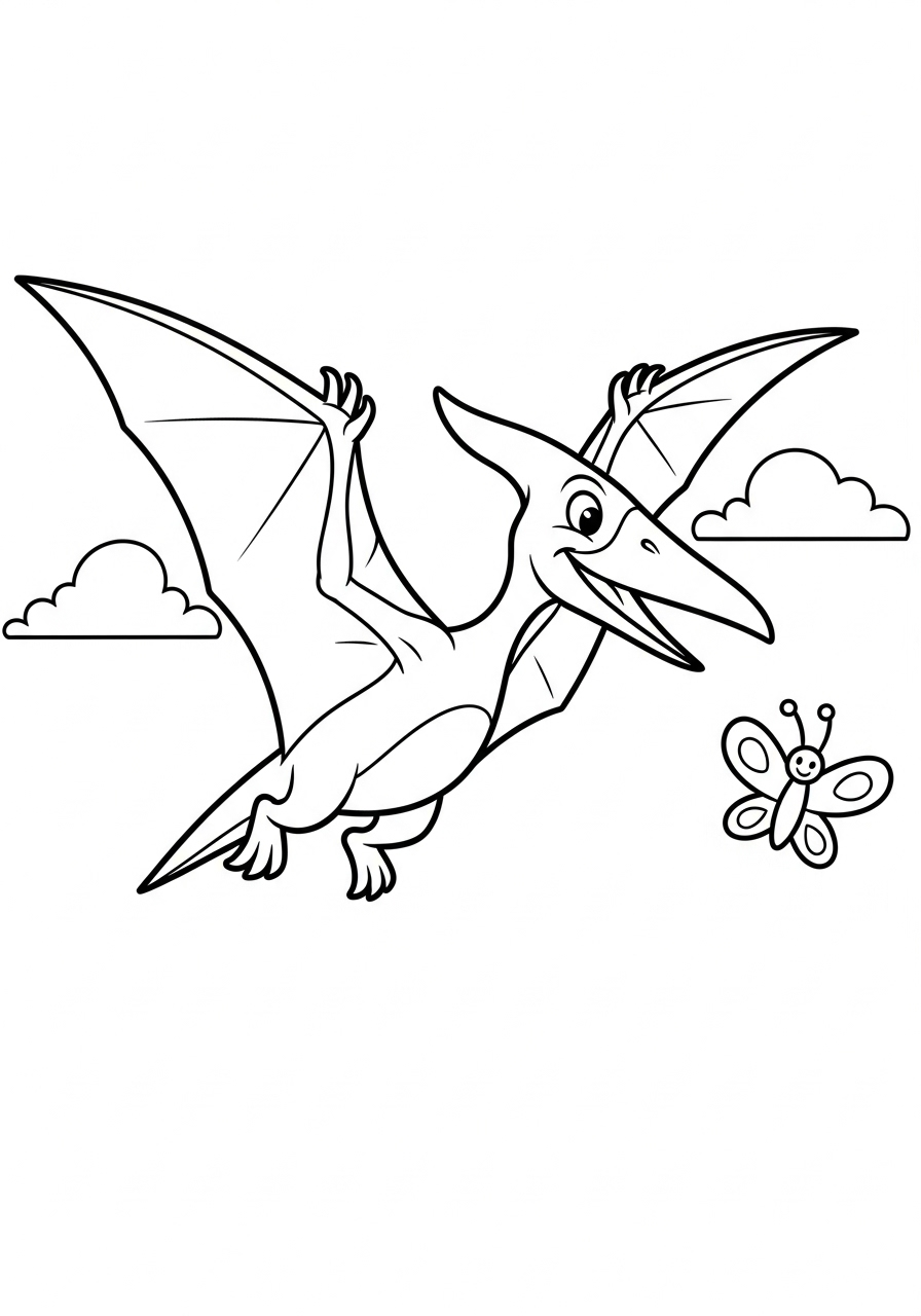 Pterodactyl Coloring Pages 10 free Pterodactyl coloring pages pdf