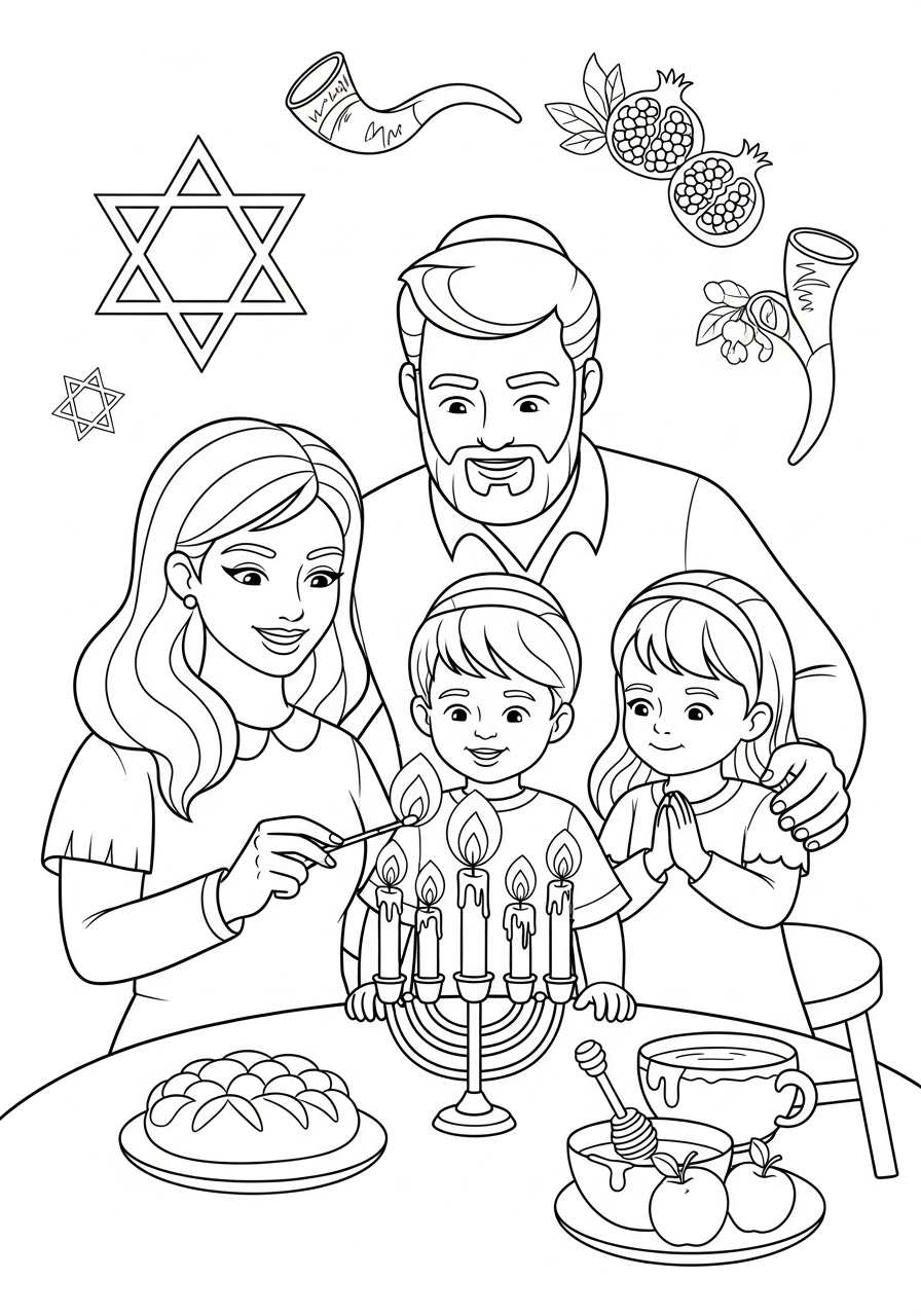 Rosh Hashanah Coloring Pages 13 free Rosh Hashanah coloring pages pdf