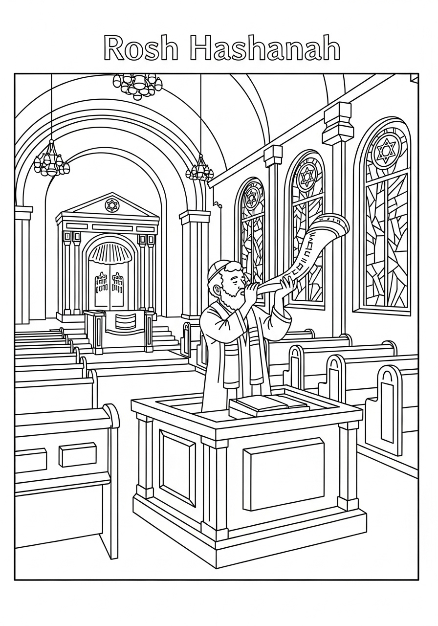Rosh Hashanah Coloring Pages 10 hard Rosh Hashanah coloring pages