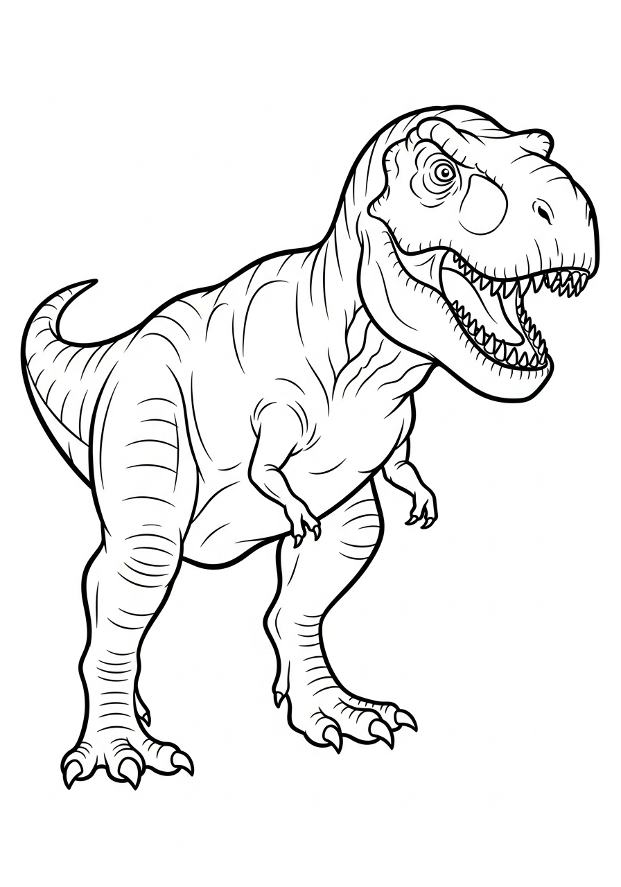 T-Rex Coloring Pages 3 T Rex free coloring pages