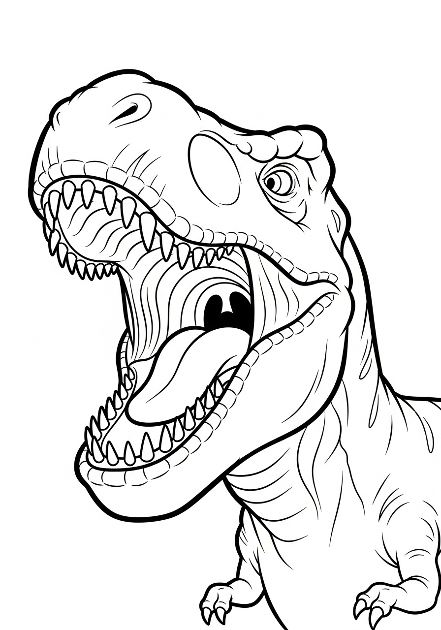 T-Rex Coloring Pages 6 detailed T Rex coloring pages for adults