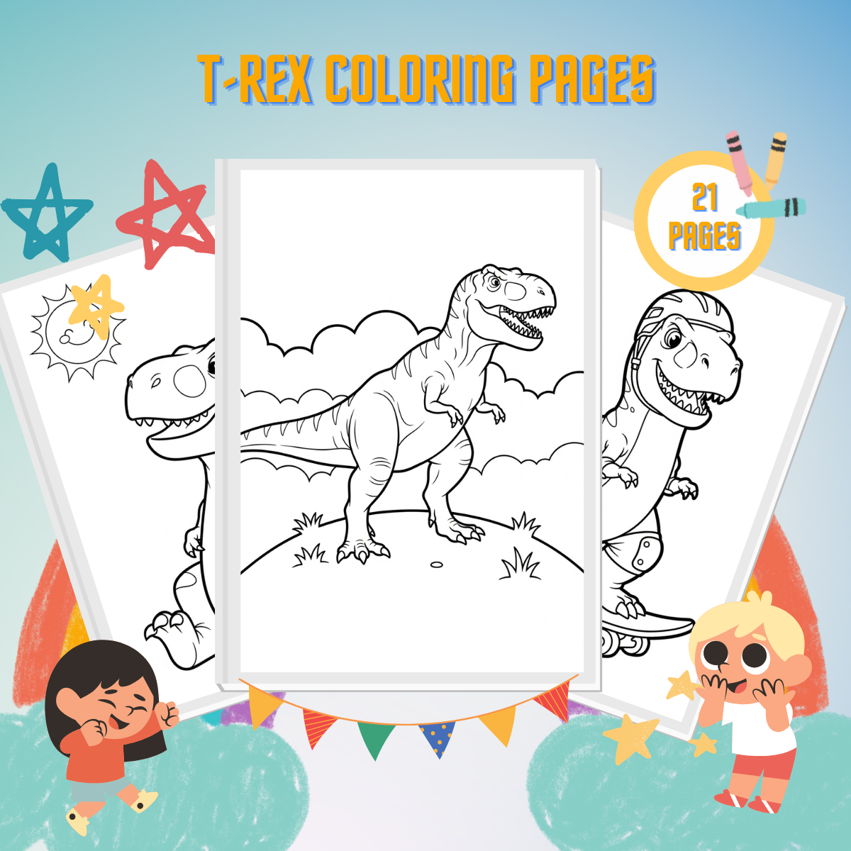 T-Rex Coloring Pages