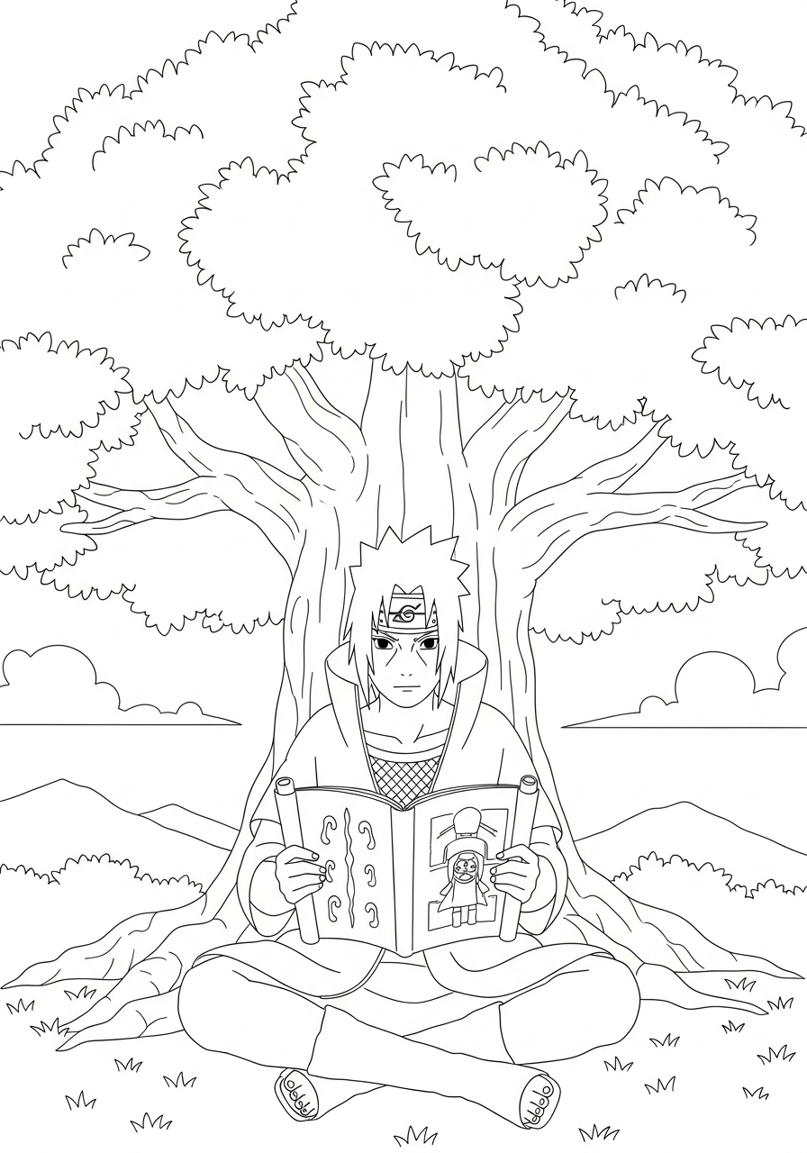 Uchiha Sasuke Coloring Pages 11 free Uchiha Sasuke coloring pages for kids 1