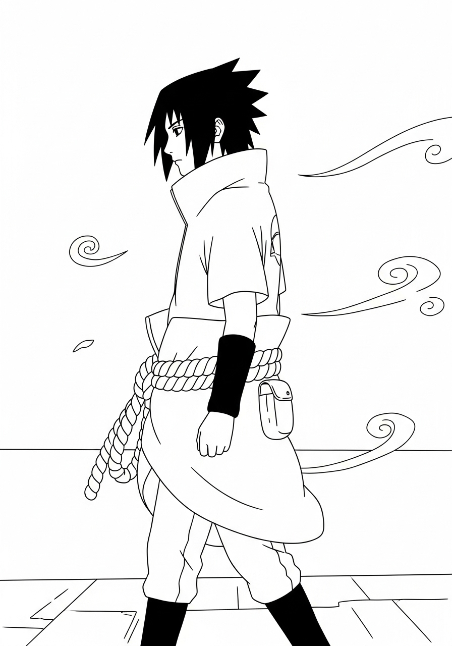 Uchiha Sasuke Coloring Pages 17 detailed Uchiha Sasuke coloring pages 1