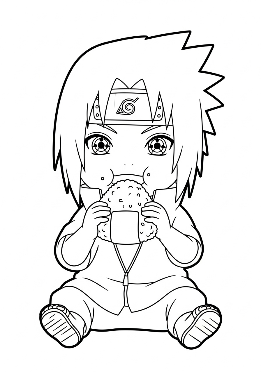 Uchiha Sasuke Coloring Pages 18 Uchiha Sasuke themed coloring pages