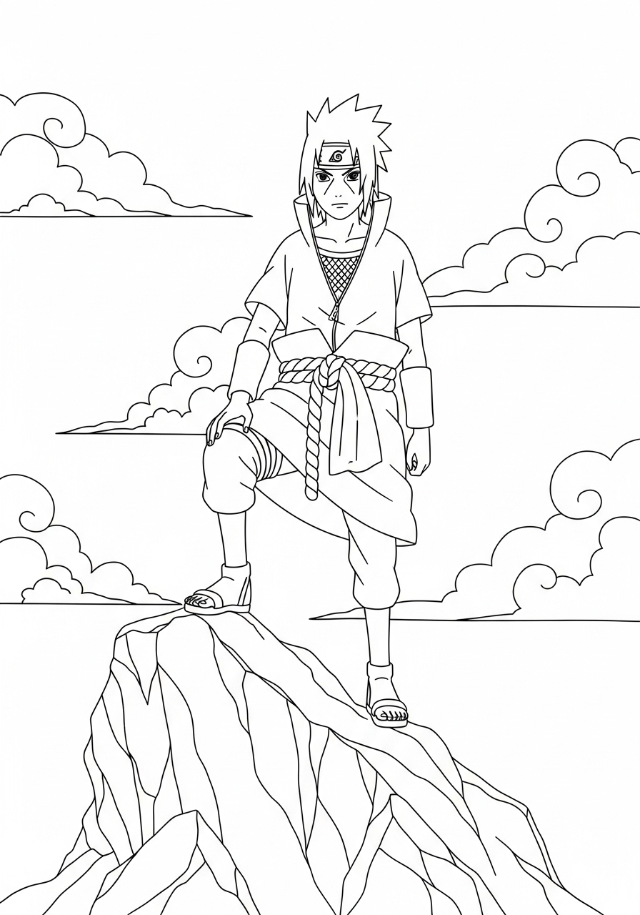 Uchiha Sasuke Coloring Pages 19 Uchiha Sasuke coloring pages free