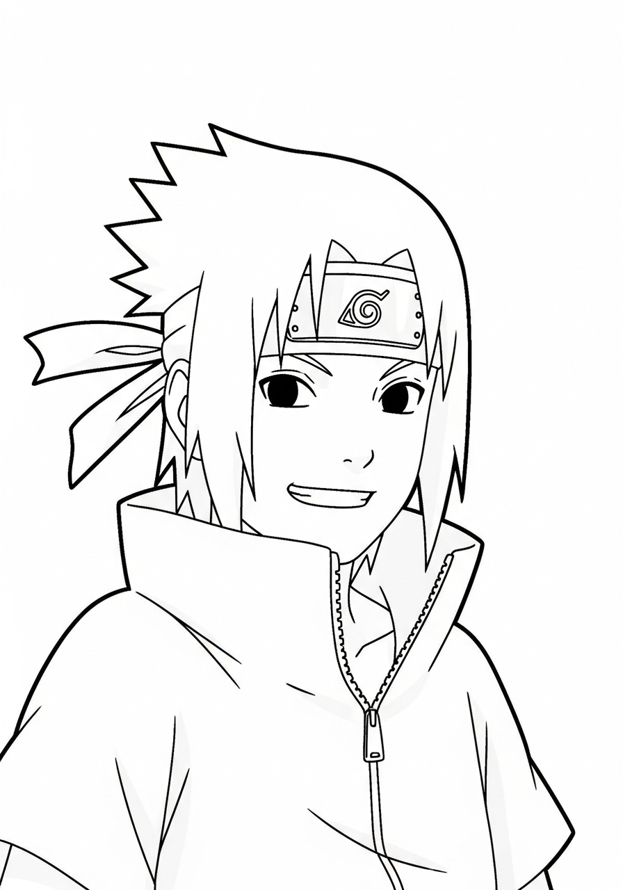 Uchiha Sasuke Coloring Pages 5 free Uchiha Sasuke coloring pages for kids