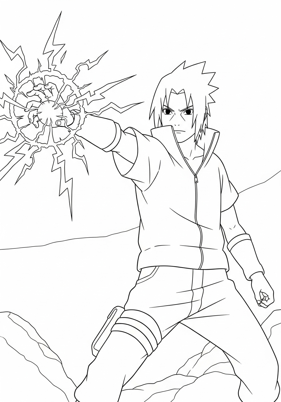 Uchiha Sasuke Coloring Pages 10 coloring Uchiha Sasuke pages