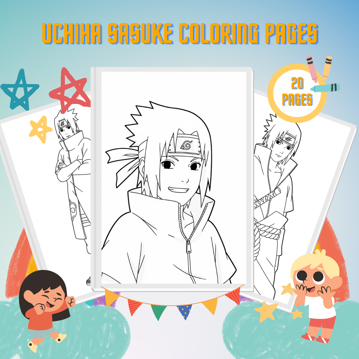 Uchiha Sasuke Coloring Pages