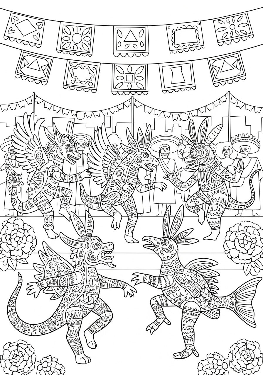 Alebrijes Coloring Pages 24 Alebrijes coloring book pages