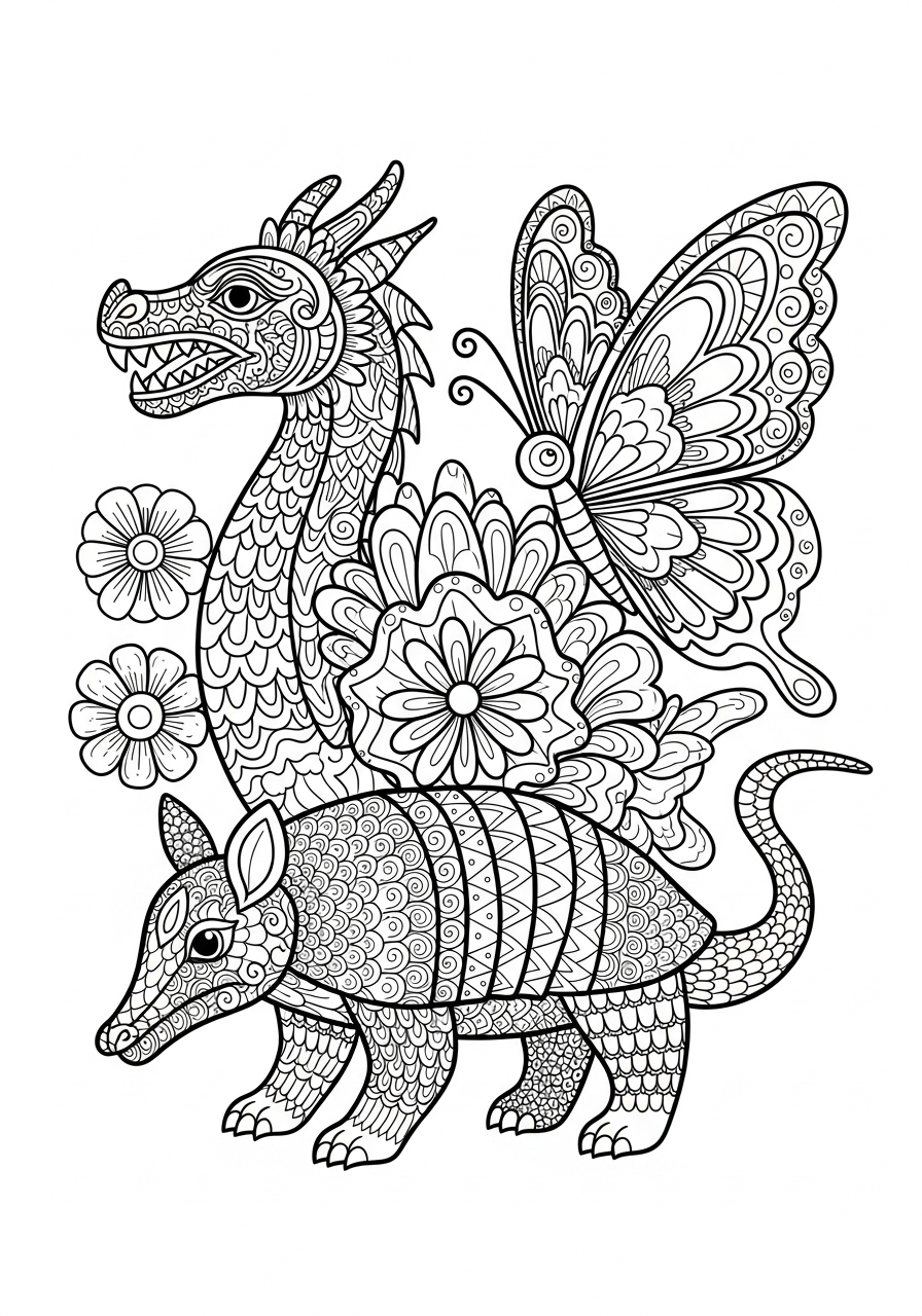 Alebrijes Coloring Pages 4 kids Alebrijes coloring pages