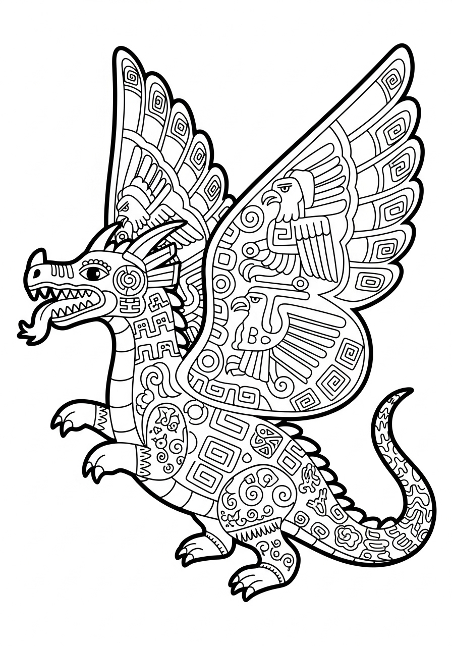 Alebrijes Coloring Pages 5 kawaii cute Alebrijes coloring pages
